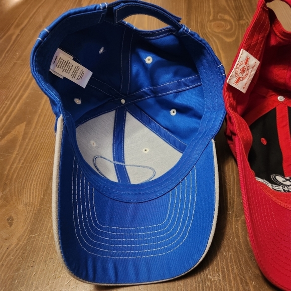 Vtg Red Budweiser Hat & Vtg Blue Bud Light NFL Hat Both Adjustable & 100% Cotton - Picture 7 of 13